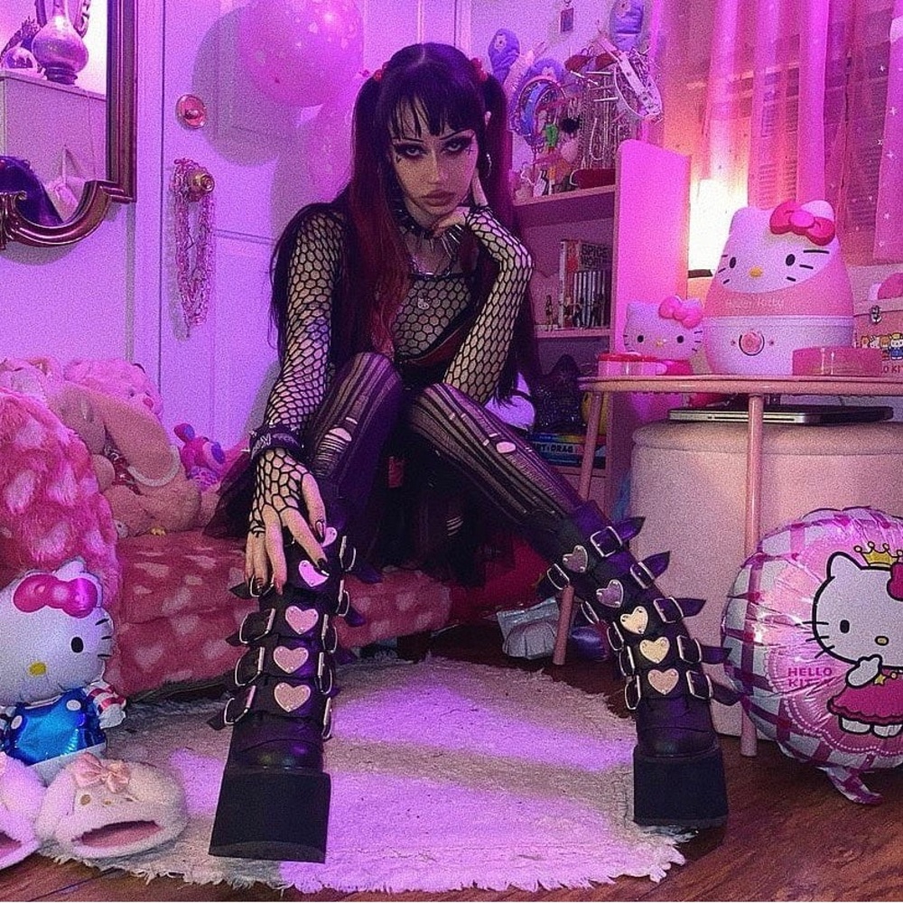 Demonia Lovesick Trinity Boots - Picture 2 of 11